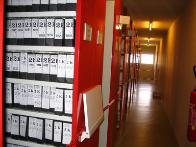 Magasin de conservation d'archives