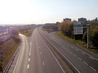 Route National 145 vers Montluçon (cliché pris au niveau de la sortie 48 Guéret-Centre)