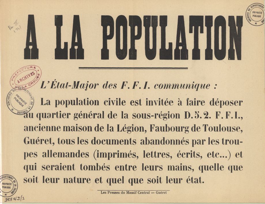 Sauvegarde des archives allemandes à la Libération